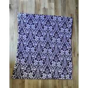 Plush Damask Throw Blanket
Purple/White 64x59